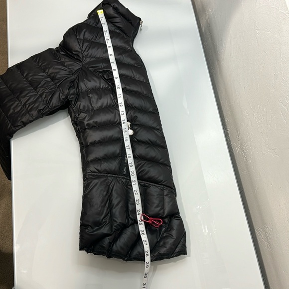 Betsy Johnson matte black puffer jacket with lace trim L - Picture 13 of 13